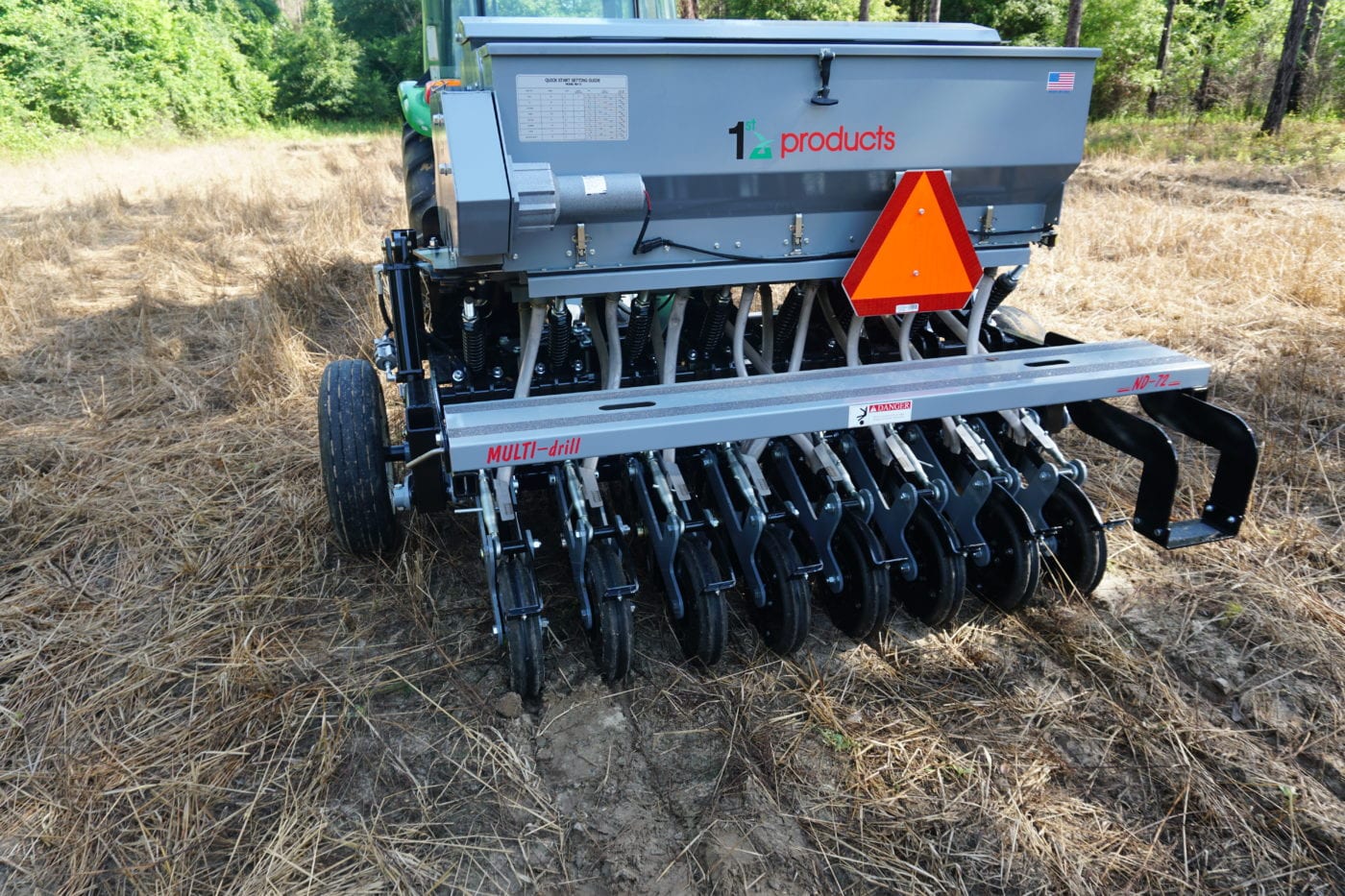 1st Products No Till Drill 6ft 3-Pt & Pull Type | Working Width 72" | Horsepower 45+ HP | For Tractors
