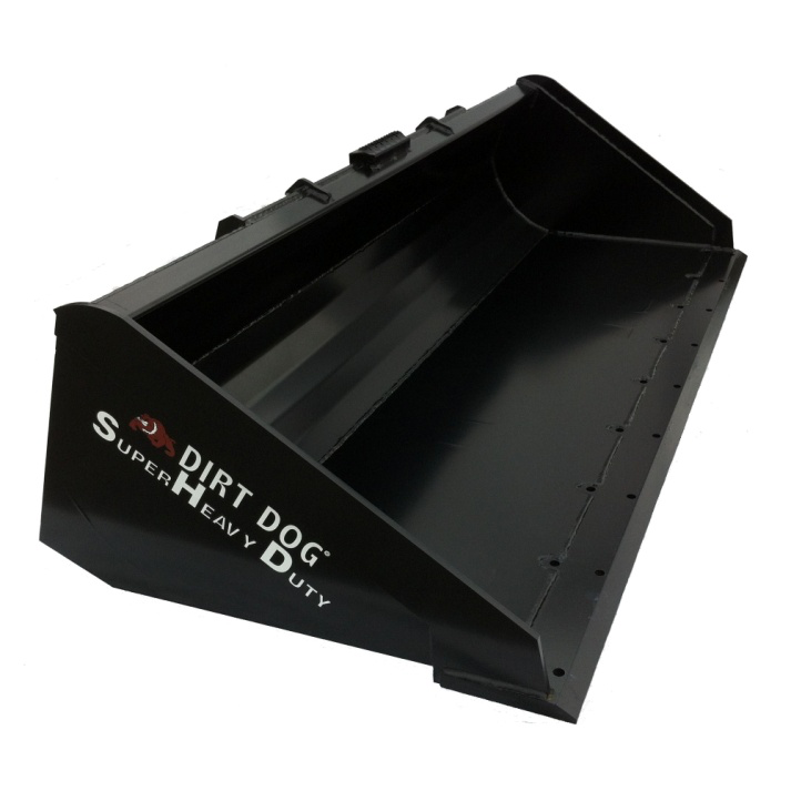 Dirt Dog Heavy Duty Low Profile Long Bottom Bucket | Model HDLPLB Series | Widths 72", 78", 84" & 102" | 8–30+ GPM | Up to 120 HP | For Skid Steer & Tractor