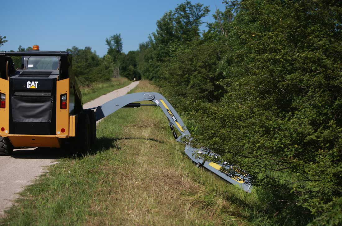 Baumalight Boom Mower | Model SWA/SWF Series | Reach 6' To 14' | Cutting Width 48" & 60" | Hydraulic Flow Range 15-35 GPM | For Skid Steers