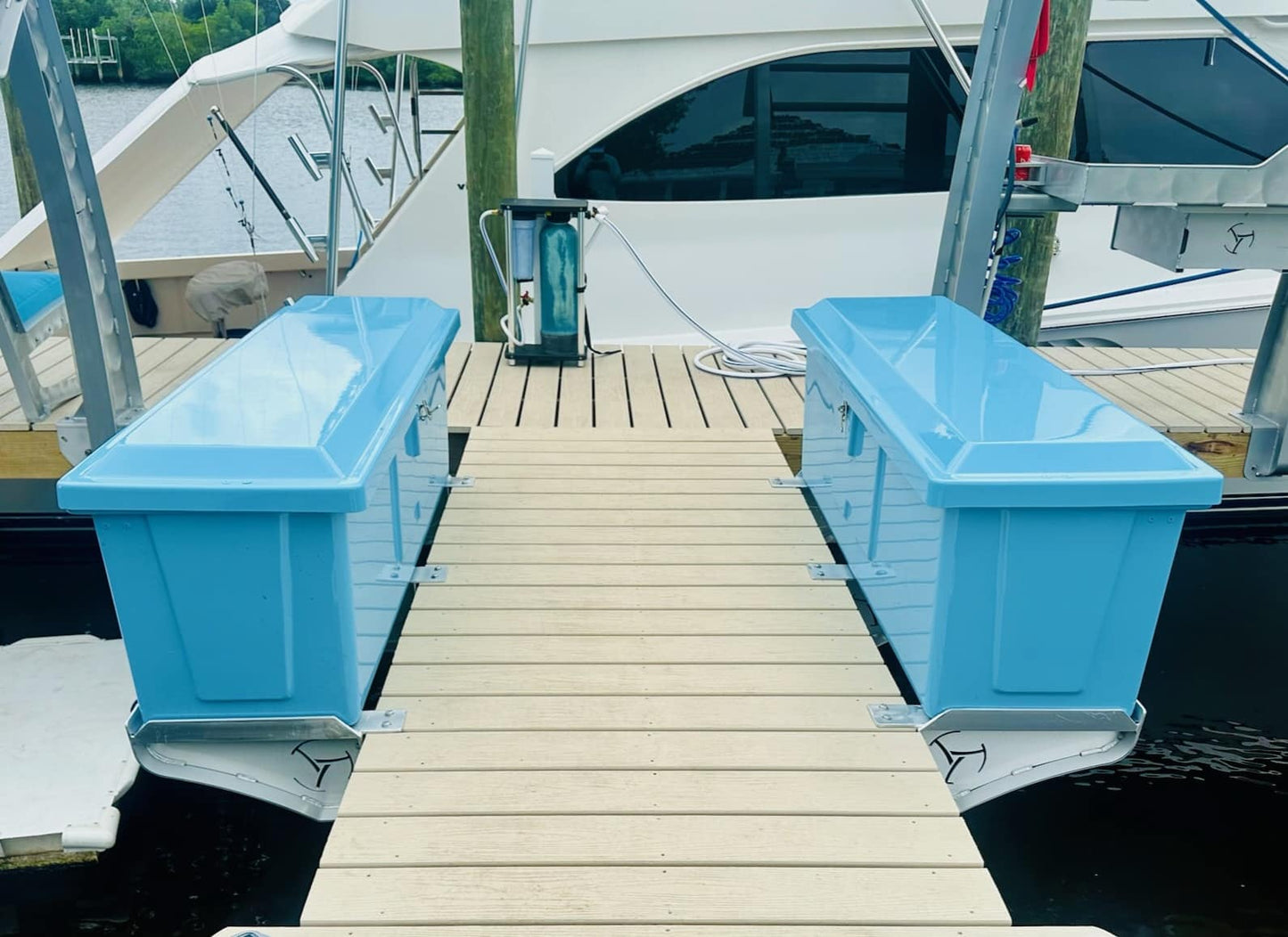 Killer Dock Box Brackets | Adjustable Width 18" Reach | Marine-Grade Aluminum | For Dock, Seawall, Deck & Patio