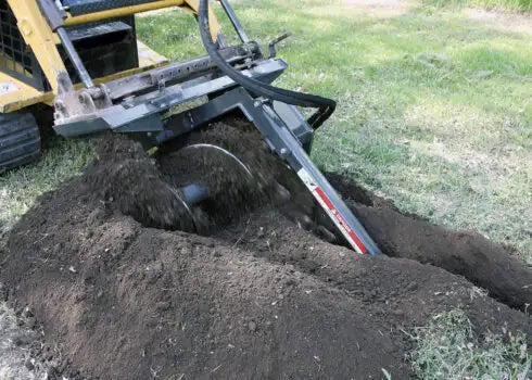 Erskine Mini Trencher | Overall Width 40.38" inches | Rated Flow 7-16 GPM | For Mini Skid Steer
