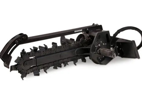 Erskine Mini Trencher | Overall Width 40.38" inches | Rated Flow 7-16 GPM | For Mini Skid Steer