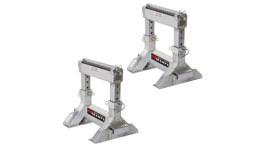 Heavy Duty Ramps | 4 Bunk Load Leveler / 4 Ramp System | Model 20-16-192-02-02-MLL-4 | 8' L x 16" W | 20,000 lb. Capacity | Horsepower 23 HP | For 102" Step Deck Trailers with 16" Drop