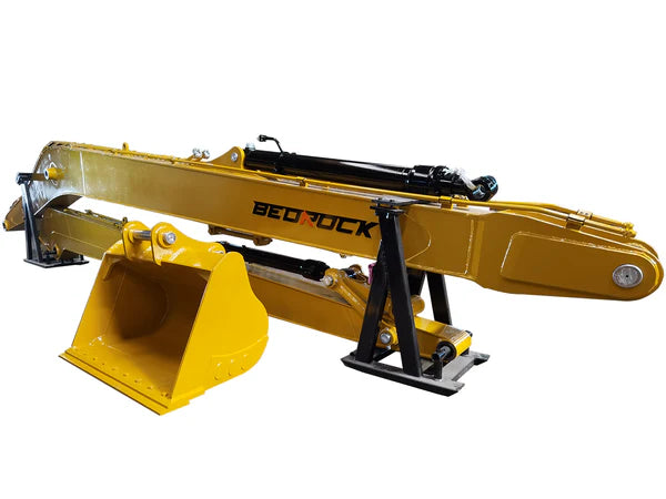 Bedrock Attachments Long Reach Arm and Boom | Reach 59' Ft | Machine Size 25-35 Tons | For Excavators CAT 325D-330D2L