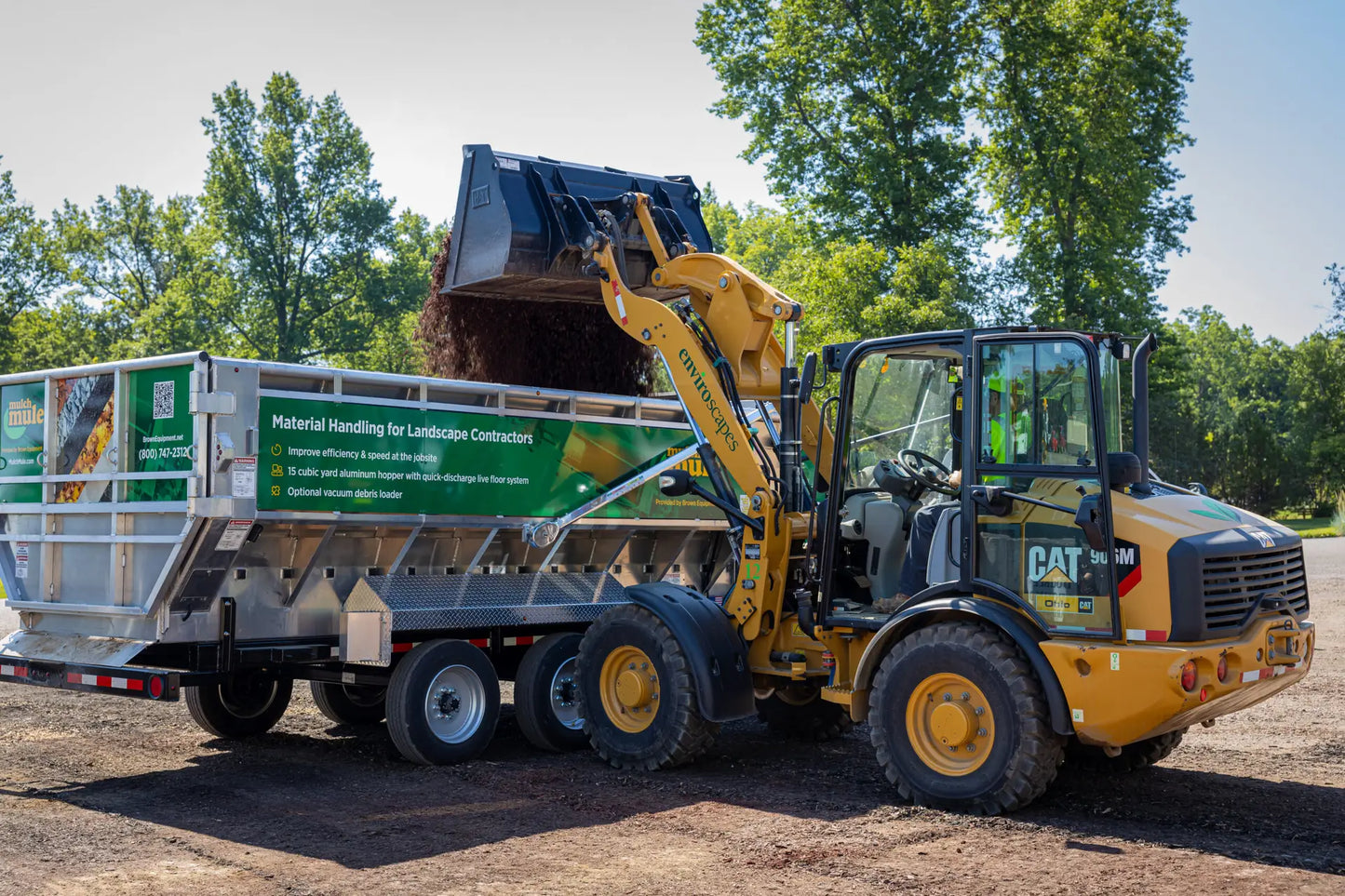 Mulch Mule | MM2BG Base Model | Billy Goat Leaf Vac & Wireless Remote | 24’4” Length | 15 Cu. Yd. Capacity | 8’ Width | For Bulk Material Delivery & Leaf Cleanup