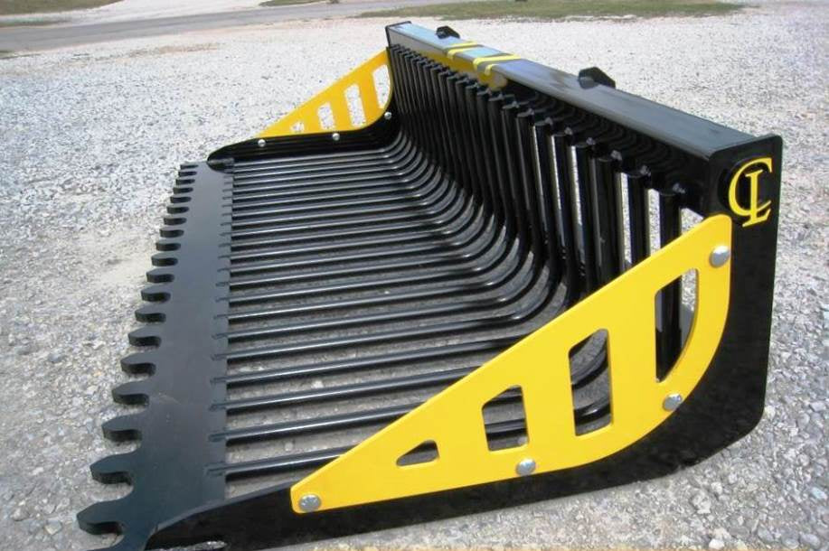 CL Fabrication EZ Rock Bucket | Width 56"-90" inches | Oil Flow Range 15-25 GPM | For Large Skid Steers