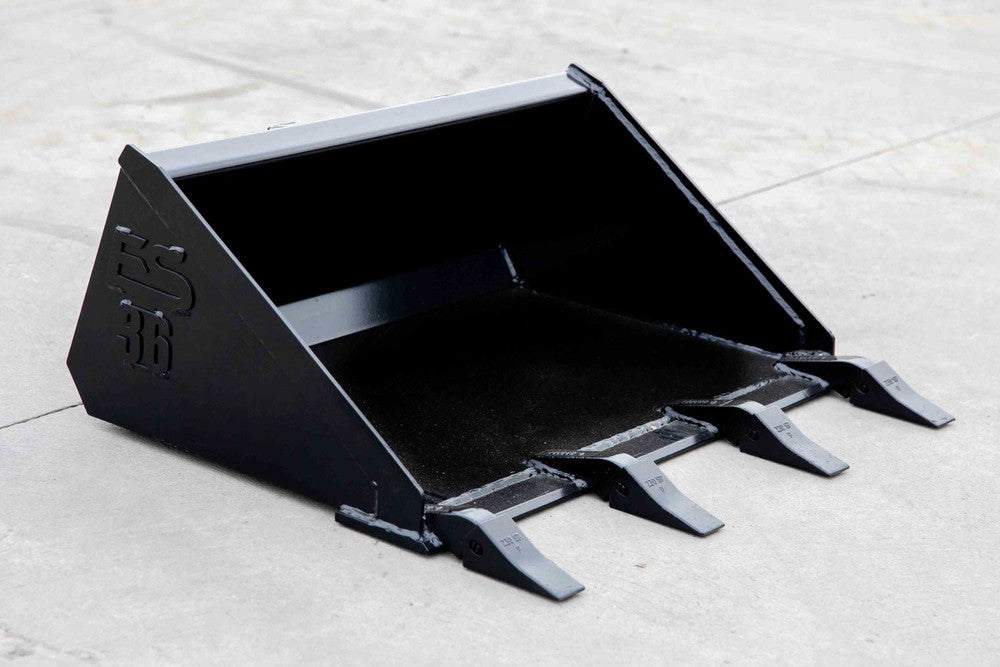 Express Steel | Tooth Bucket | Model 36" Toro Dingo | SKU ES-TDTB-0036 | Width 36" | Hydraulic Flow 0 To 25 GPM | For Mini Skid Steers & Loaders