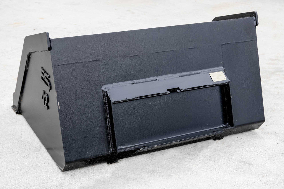 Express Steel Mulch/Snow Bucket | SKU ES-TDSMB-0042 | Width 42" | Hydraulic Flow 9–15 GPM | For Mini Skid Steers