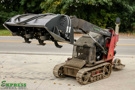 Express Steel | Tiller | Model 42" Toro Dingo | SKU ES50430 | Width 42" Inch | Hydraulic Flow 9 To 16 GPM | For Loaders