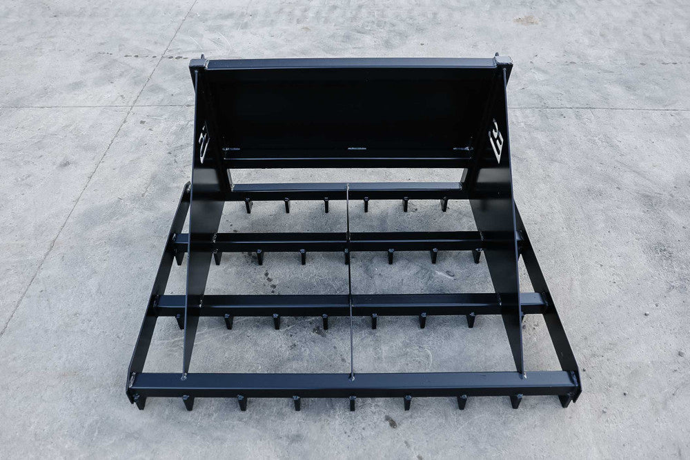 Express Steel | Rake | Model Mini Bobcat | SKU ES80050 | Width 48" | Hydraulic Flow 8 To 12 GPM | For Mini Skid Steers