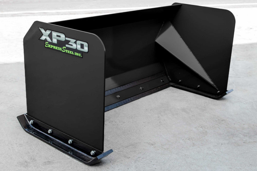 Express Steel | Snow Pusher | Model 5′ XP30 | SKU ES93005 | Width 60" | Hydraulic Flow 0 To 25 GPM | Horsepower 25+ HP | For Mini & Full Size Skid Steers, Tractors & Loaders