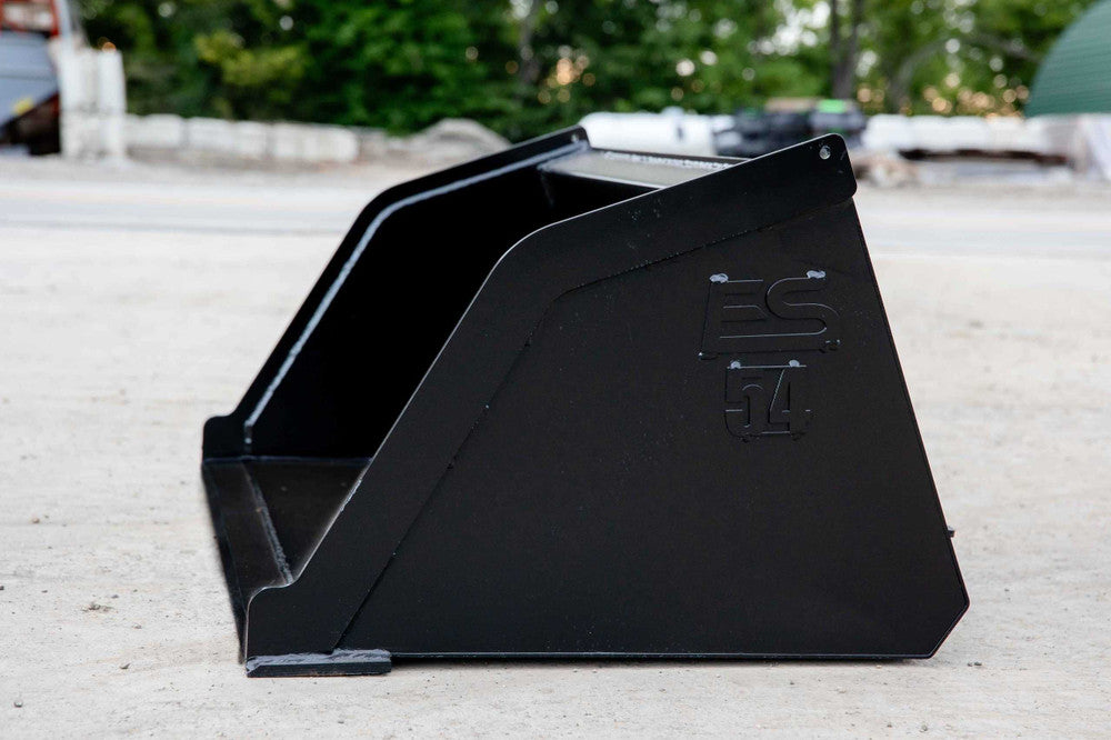 Express Steel | Snow/Mulch Bucket | Model Mini Bobcat | SKU ES-MBSMB-0054 | Width 54" | Hydraulic Flow 10 To 20 GPM | For Mini Skid Steers