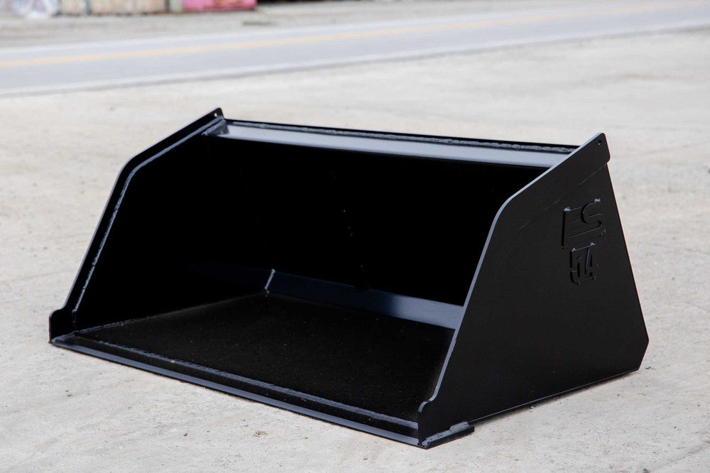 Express Steel | Snow/Mulch Bucket | Model Mini Bobcat | SKU ES-MBSMB-0054 | Width 54" | Hydraulic Flow 10 To 20 GPM | For Mini Skid Steers