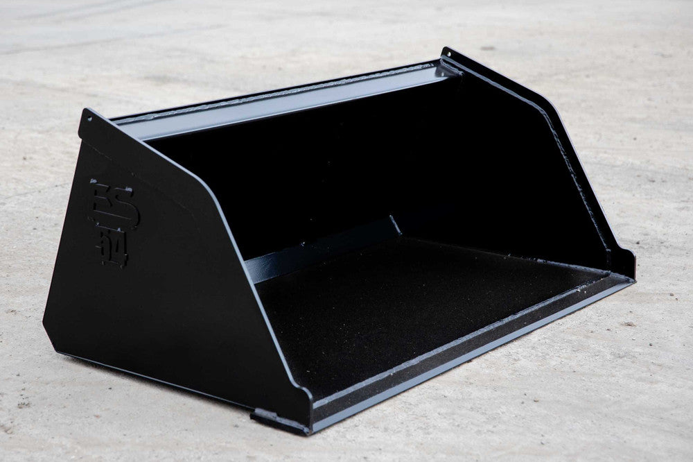 Express Steel | Snow/Mulch Bucket | Model Mini Bobcat | SKU ES-MBSMB-0054 | Width 54" | Hydraulic Flow 10 To 20 GPM | For Mini Skid Steers