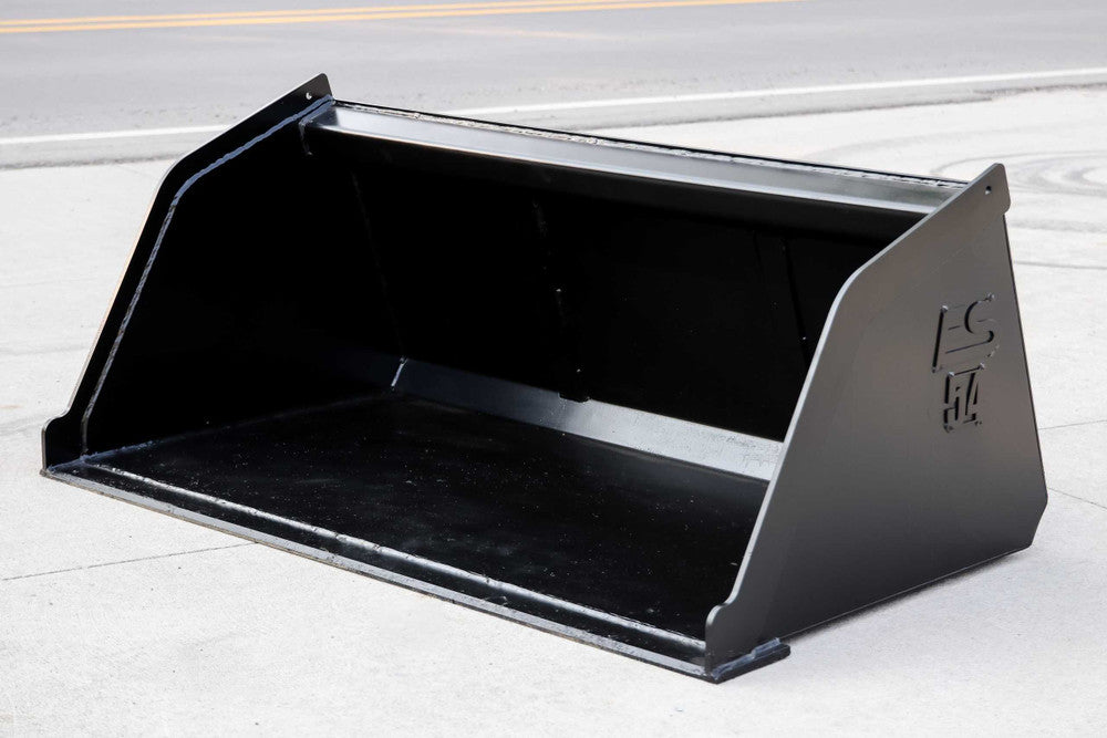 Express Steel Snow/Mulch Bucket | SKU ES-TDSMB-0054 | Width 54" | Hydraulic Flow 9–15 GPM | For Mini Skid Steers