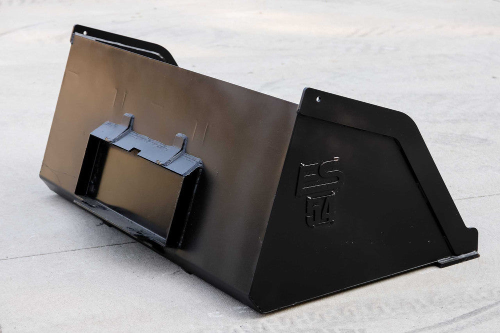 Express Steel Snow/Mulch Bucket | SKU ES-TDSMB-0054 | Width 54" | Hydraulic Flow 9–15 GPM | For Mini Skid Steers