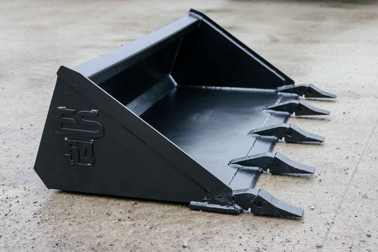 Express Steel | Tooth Bucket | Model 54" Toro Dingo | SKU ES-TDTB-0054 | Width 54" | Hydraulic Flow 0 To 25 GPM | For Skid Steer & Track Loader