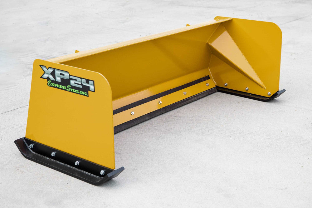 Express Steel | Snow Pusher | Model 6′ XP24 | SKU ES92406 | Width 72" | Hydraulic Flow 20–35 GPM | Horsepower 25+ HP | For  Mini & Full Size Skid Steers, Tractors & Loaders