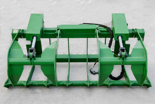 Express Steel | Root Grapple | Model 60" John Deere Two-Cylinder | SKU ES21010 | Opening Width 32” front & 37” center | Horsepower Up to 50 HP | Hydraulic Flow 0 To 25 GPM | For Tractors & Loaders