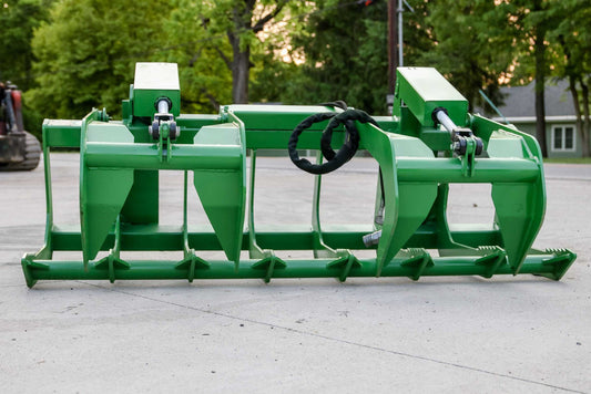 Express Steel | Root Grapple | Model 66" John Deere | SKU ES21020 | Width 66" | Hydraulic Flow 15 To 25 GPM | Horsepower Up to 50 HP | For Tractors & Loaders