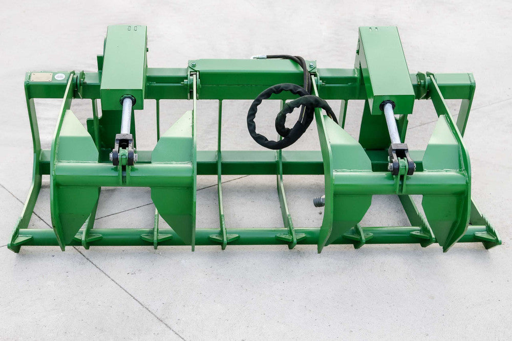 Express Steel | Root Grapple | Model 66" John Deere | SKU ES21020 | Width 66" | Hydraulic Flow 15 To 25 GPM | Horsepower Up to 50 HP | For Tractors & Loaders