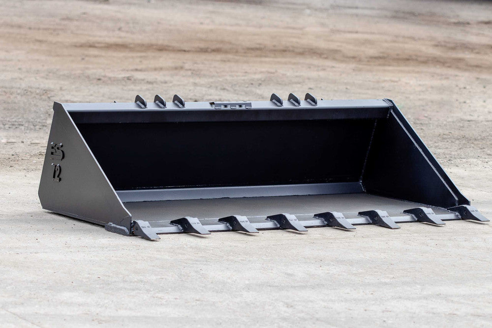 Express Steel | Heavy Duty Tooth Bucket | SKU ES-HDTB-0072 | Width 72" | Hydraulic Flow 18 To 25 GPM | For Skid Steers