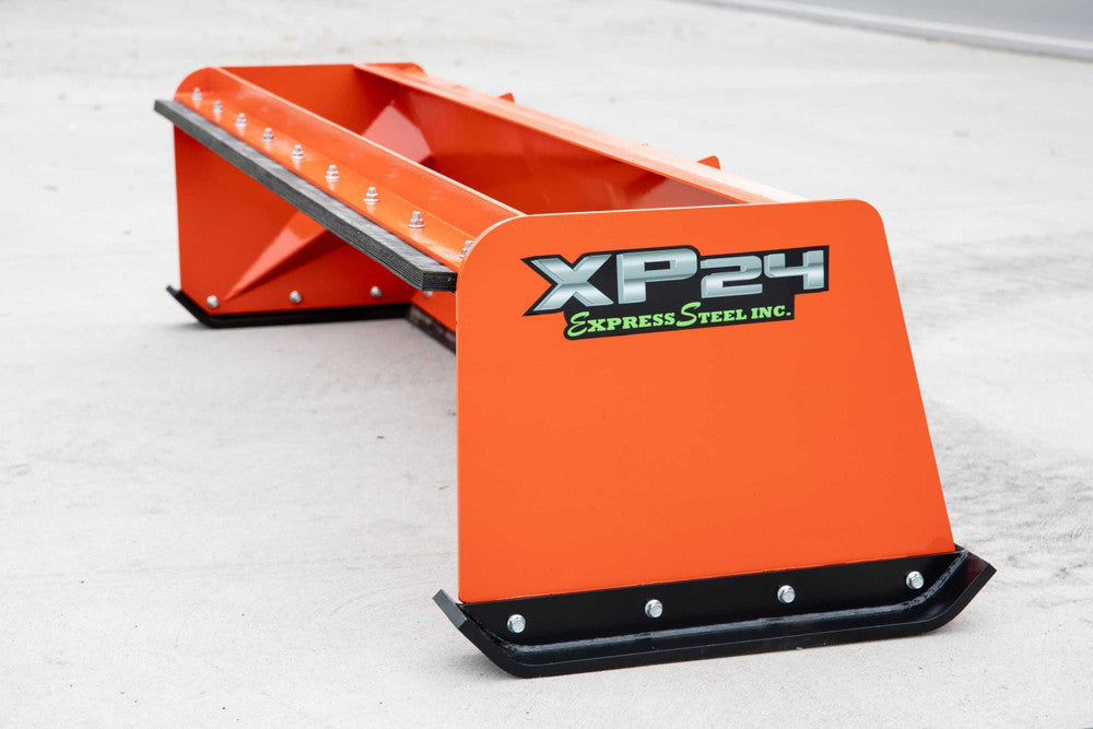 Express Steel | Pullback Snow Pusher | Model 8′ XP24 | SKU ES924PB08 | Width 96" | Hydraulic Flow 0 To 25 GPM | Horsepower 35+ HP | For Skid Steers, Tractors & Loaders