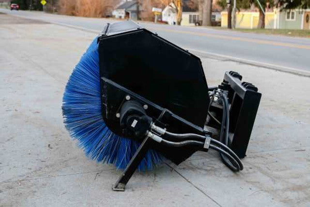 Express Steel | Hydraulic Angle Broom | SKU ES50120 | Width 84" | Hydraulic Flow 15 To 25 GPM | For Skid Steer