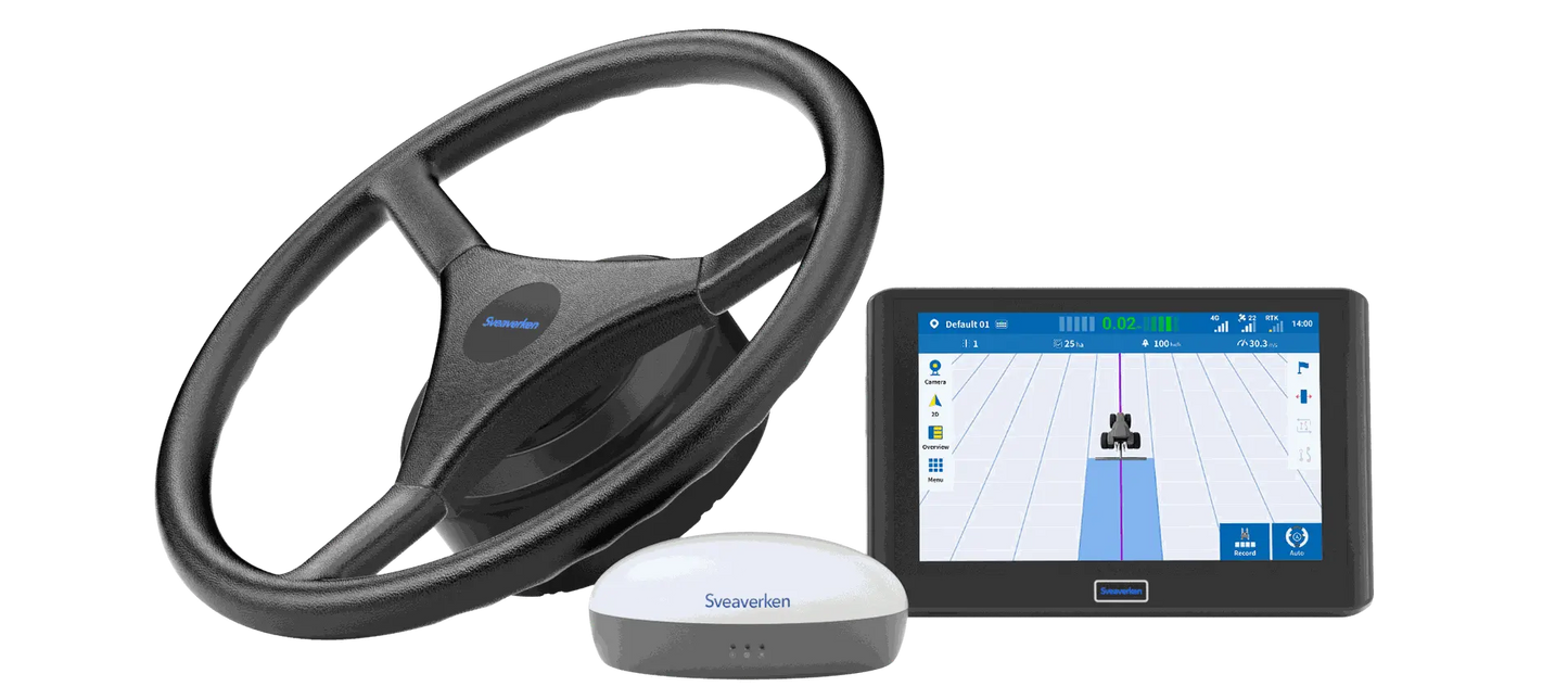 Sveaverken | F200 Auto Steer System | GNSS Guidance | 2.5cm Accuracy | 9 To 36 V Power Supply | Horsepower 60 To 500 HP | For Tractors