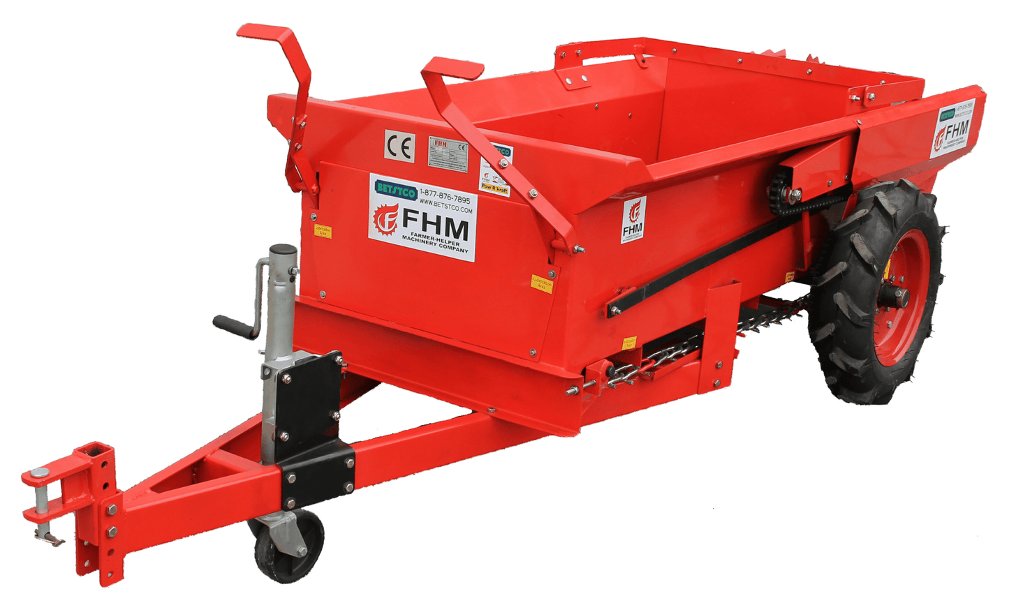 Farmer Helper | Manure Spreader | Model FH-25G | 44″ Width | Ground Drive | 27 Bushel Capacity | Horsepower 15 To 30 HP | For Tractors