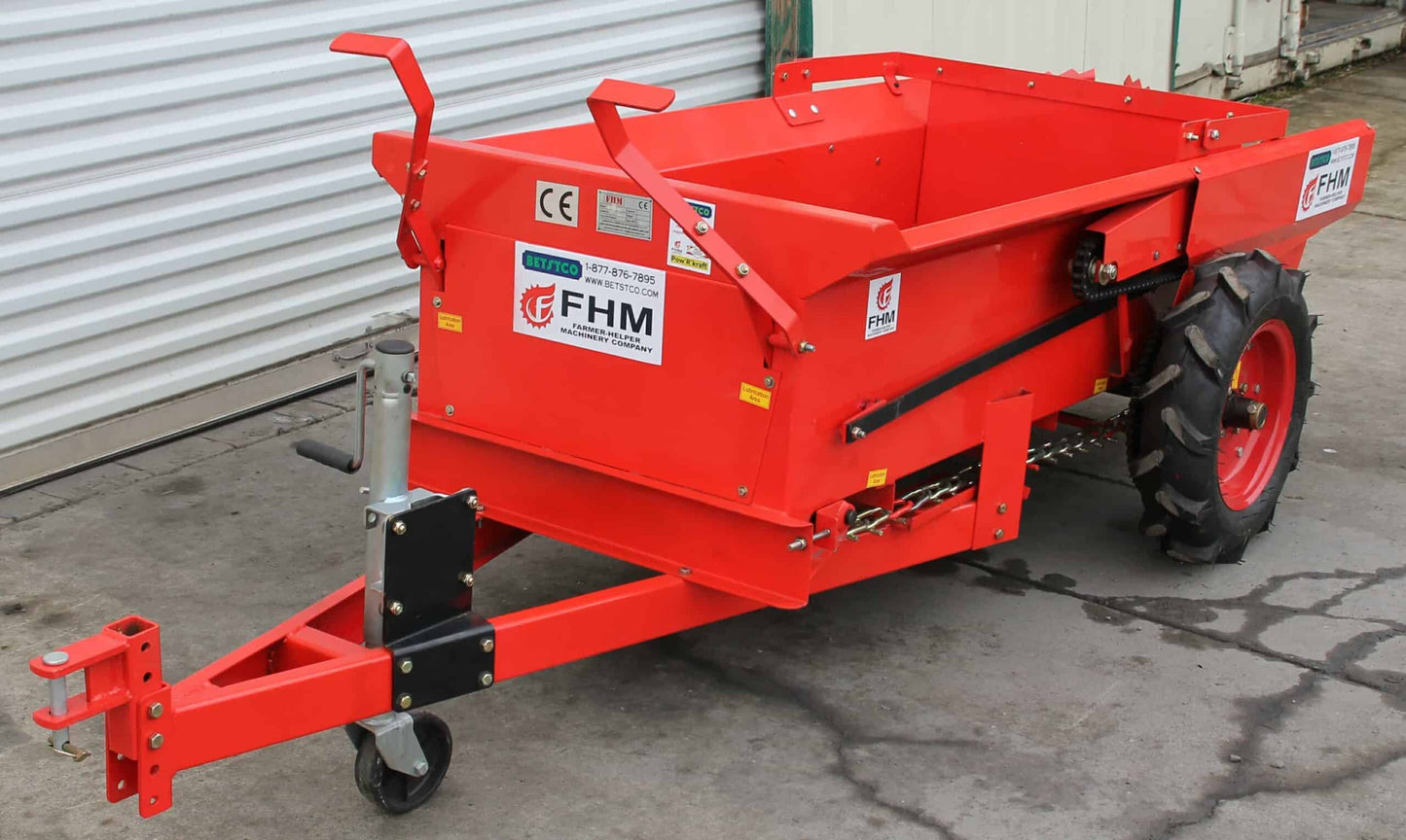 Farmer Helper | Manure Spreader | Model FH-25G | 44″ Width | Ground Drive | 27 Bushel Capacity | Horsepower 15 To 30 HP | For Tractors