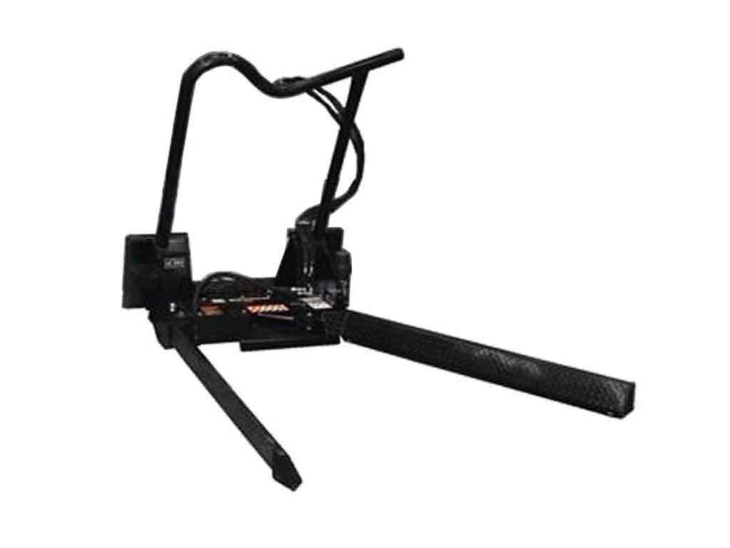Paladin Bradco Tree Forks With Hose Kit | Max Ball 44" | Capacity 3,000 lbs | Oil Flow Range 6–10 GPM | For Skid Steer