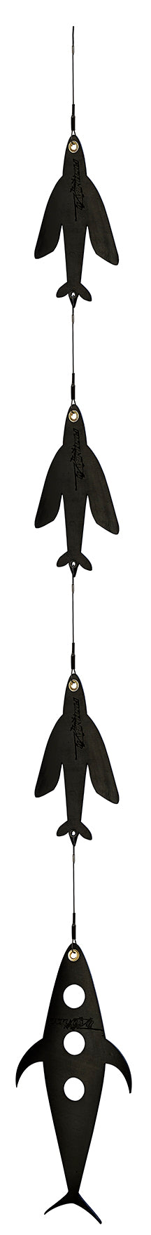 Fish Razr Tackle Flapz Daizy Chain|3 FlapZ Baits | 12" FlapZ Size | 8' Chain Length | For Blue Water Fishing