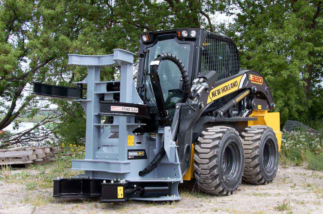 Baumalight Tree Shear With Buncher | Model ISH/ISR Series | Limb Cutting Size 10" & 12" | Hydraulic Flow 10 To 60 GPM | For Skid Steers