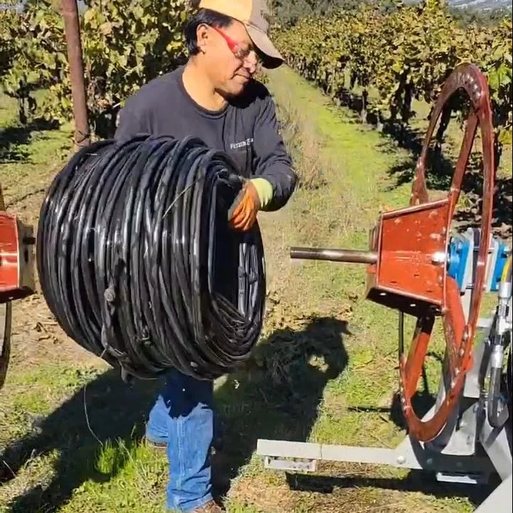 Agrishield Hydraulic 3PT. Universal Winder | Spool Diameter 36" | Hydraulic Oil Flow 5-8+ GPM | For Skid Steers & Tractors