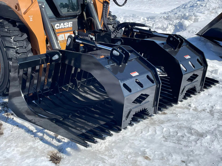 Top Dog Attachments Heavy-Duty Grapple | Oil Flow Range 15 to 20 GPM | Width: 68"to 82" | For Skid Steers