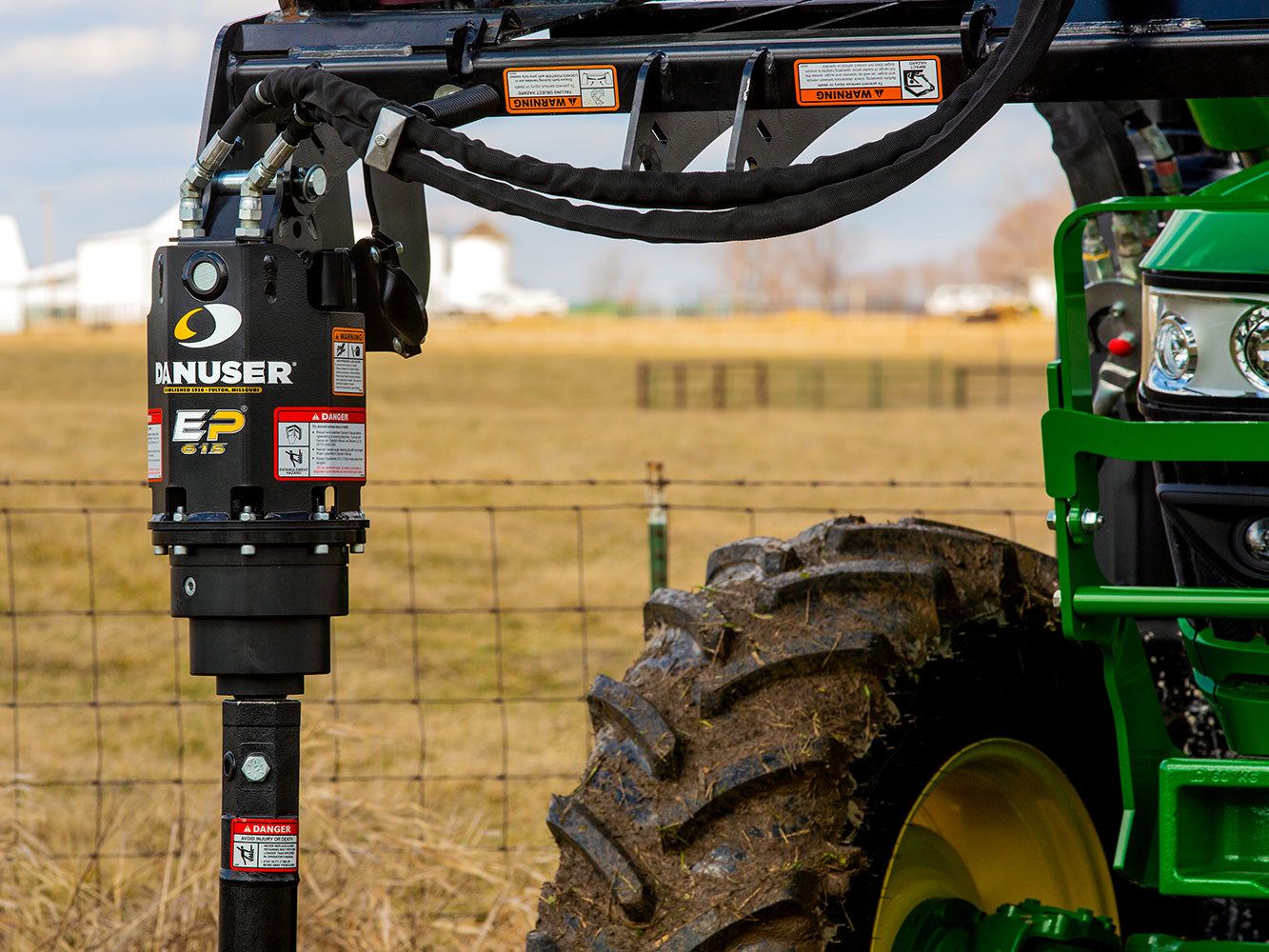 Danuser | Extreme Duty Auger Drive | Model EP615 & EP1020 | 24" & 30" Max Auger Diameter | 2" Hex Shaft | Horsepower 12.3 To 30.6 HP | For Tractors