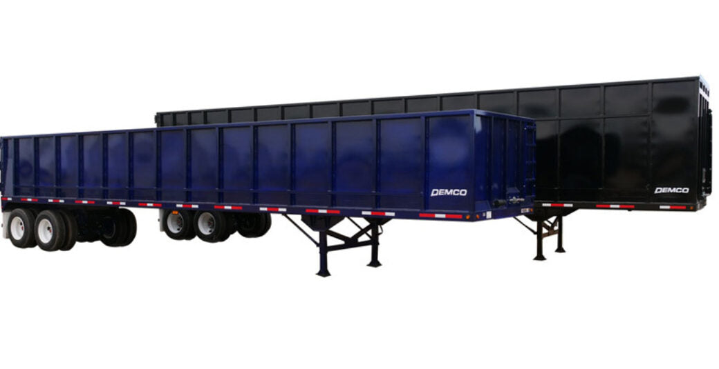 Demco Gondola Scrap Trailers | 48' Trailer Length | Capacity 113 cu yd | Tare Weight 20,000 Pounds | Horsepower 350–400 HP | For Tractors