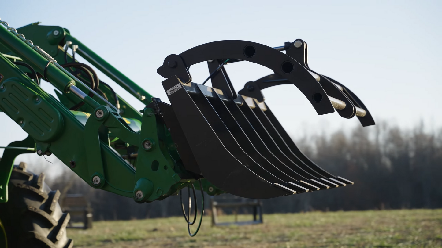 CID Heavy Duty Grapple Rake | Width 63" To 96" inches | Horsepower Range 45-65 HP | For Skid Steer