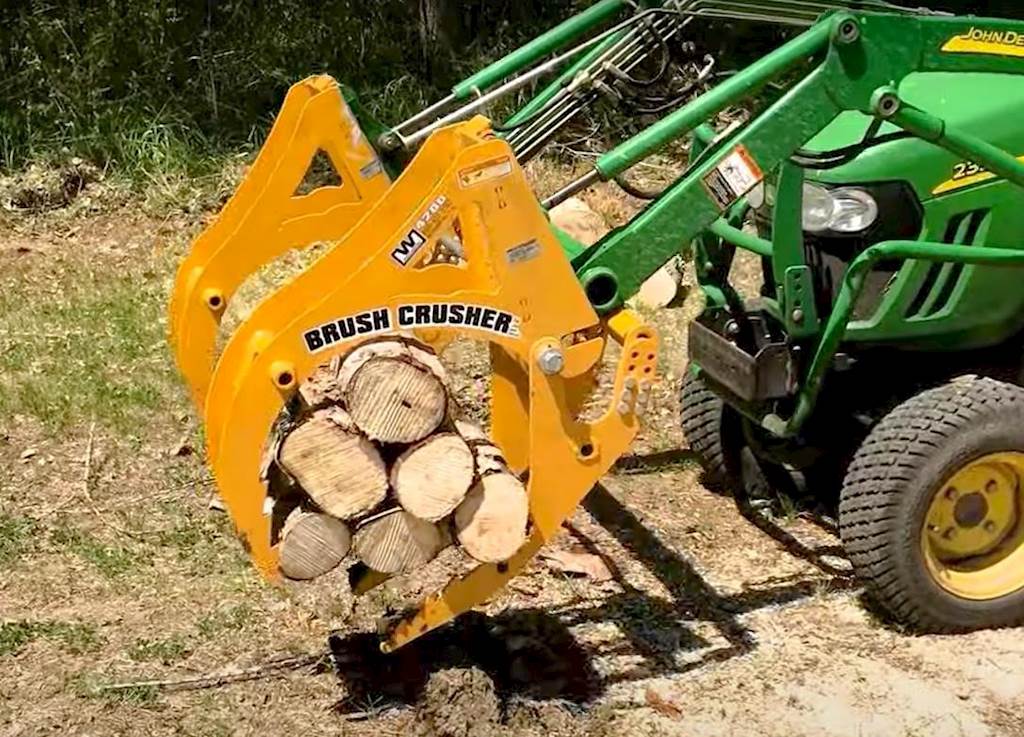 Westendorf Brush Crusher 4255 | Hydraulic-Free Grapple | V-Tooth Grip | 238 lbs | JDQA 500 Series | 35–75 HP | For Tractors