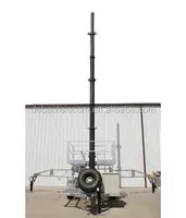Larson Electronics 112' Hydraulic Megatower™ Mast - Skid Base - Red LED Strobe Light, Antenna Mount - Auto Retract