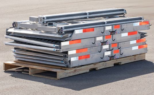 Heavy Duty Ramps | Modular Yard Ramp System | Model 15-84-270-06-MYR | Width 84" Inches | Adjustable Height 15"–48" | Horsepower 23 HP | For Box Trucks, Trailers & Loading Docks