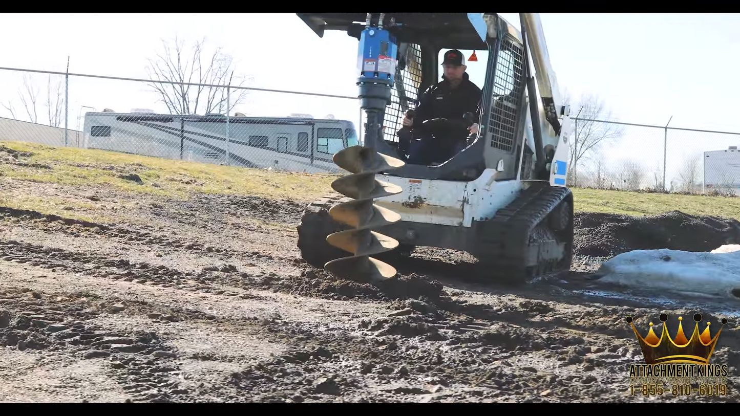 Ignite Attachments Direct-Drive Auger | Model 75DDH | Overall Width 45" | Hydraulic Flow 8 – 20 GPM | For Skid Steers