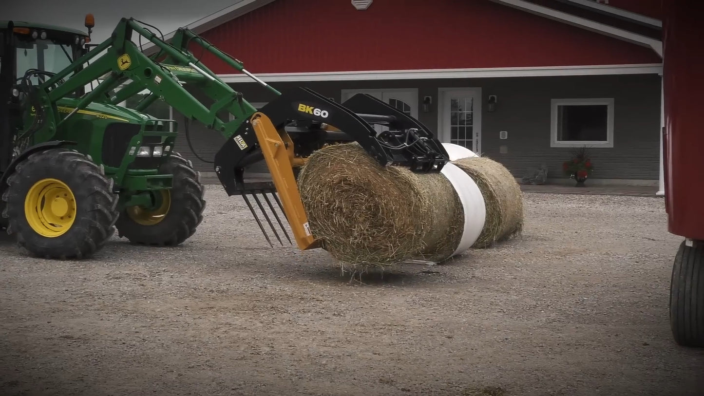 HLA Attachments | Bale Knife (Less Frame) | Models BK48LF, BK60LF & BK72LF | Bale Diameter 48" To 72" | Hydraulic Clamp | For Tractor