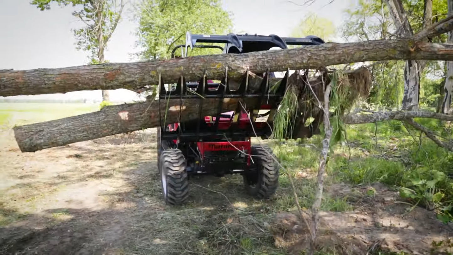 HLA Attachment Debris Brush Grapple Less Loader Mount | Model Grapple 66 To 96 | 66" To 96" Width | For Tractor