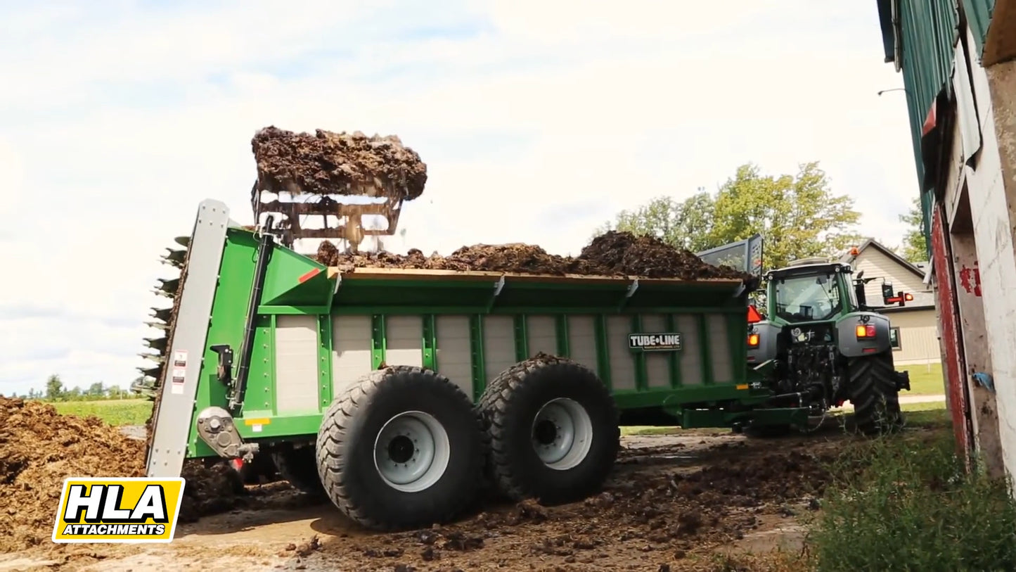 HLA Attachments High Dump High Volume Bucket Less Mount | Width 60", 66", 72", 78", 84" & 96" | For Excavator/Skid Steer