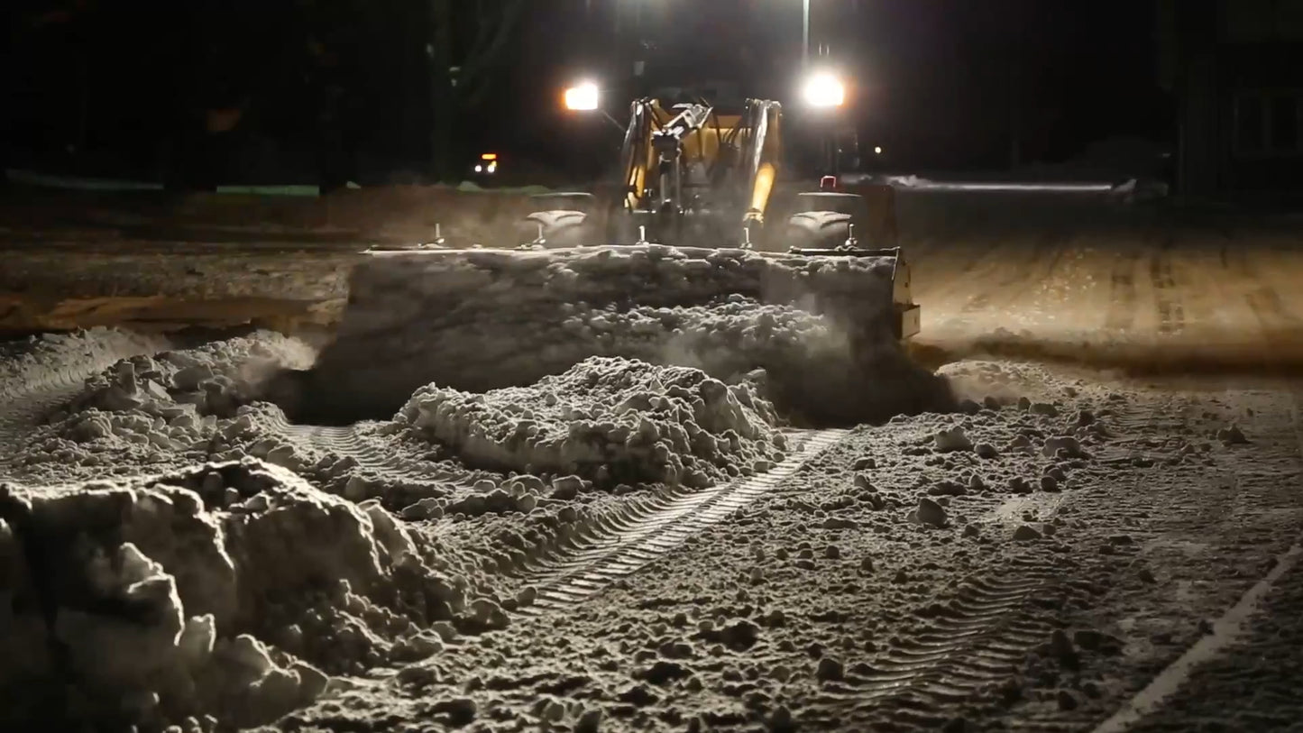 HLA Attachments 4500 Series Snow Pusher (Edge Flex) Less Mount | Width 10, 12 & 14 Feet | For Tractor