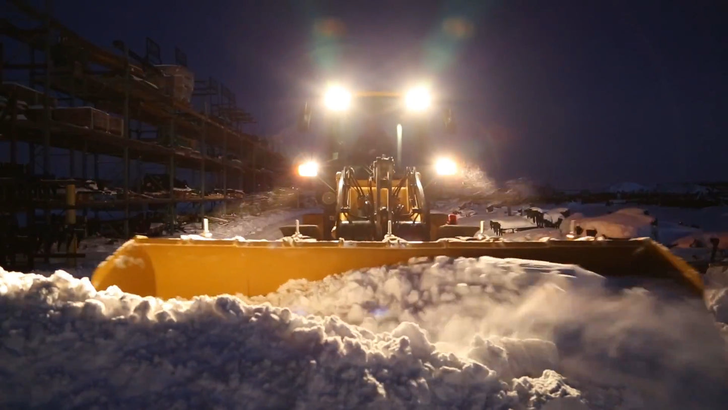 HLA Attachments 4500 Series Snow Pusher (Edge Flex) Less Mount | Width 10, 12 & 14 Feet | For Tractor