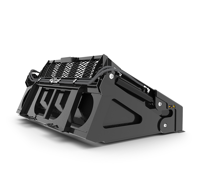HLA Attachments High Dump Bucket with Skid Steer Mount | Width 72", 78", 84" & 96" Hydraulic Flow Range 12-18 GPM | For Skid Steer
