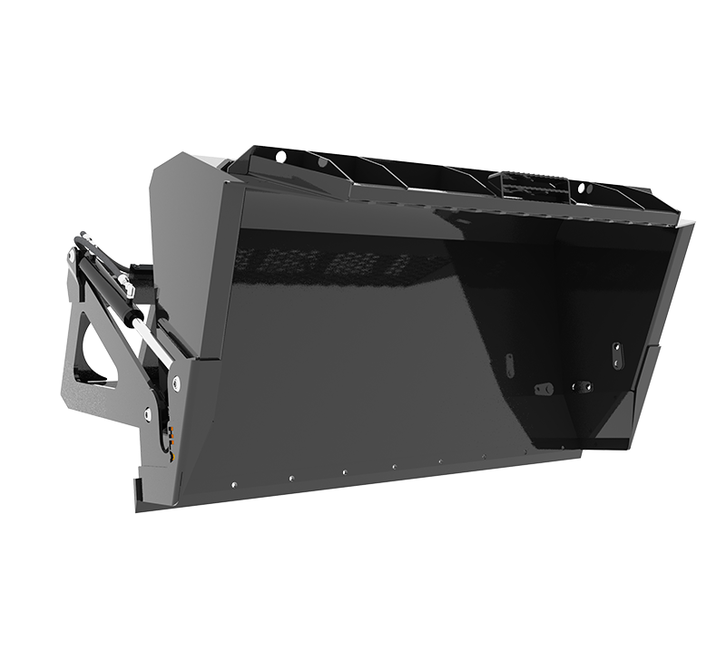 HLA Attachments High Dump High Volume Bucket with Skid Steer Mount | Width 60", 66", 72", 78", 84" & 96" | Hydraulic Flow 12-18 GPM | For Skid Steer
